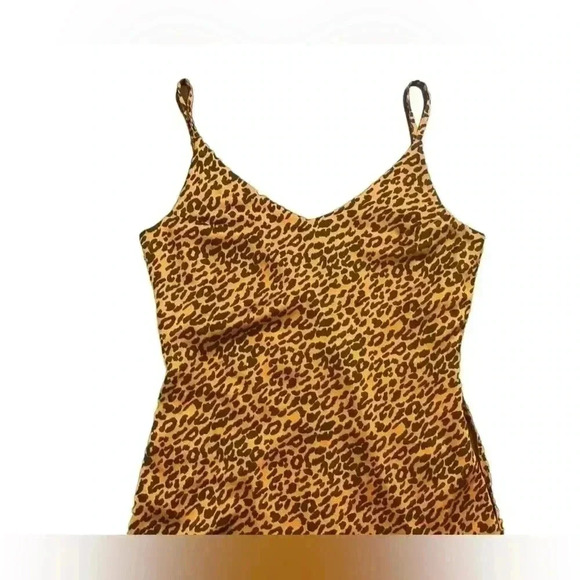 Evelyn Animal Print Tie Back Satin Dress, Size Small. - Picture 3 of 8